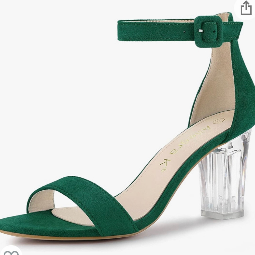 Kelly Green & Clear Heels